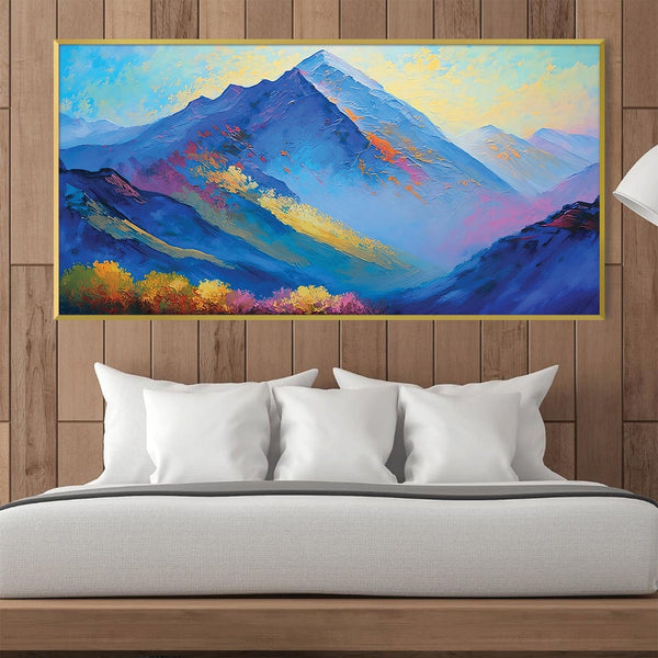 Dimensional Mountain Canvas Art Clock Canvas