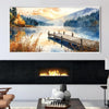Dockside Dusk Canvas Art Clock Canvas