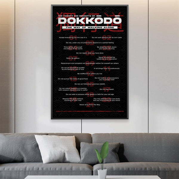 DOKKODO Black Canvas Art 12 x 18in / Canvas Clock Canvas