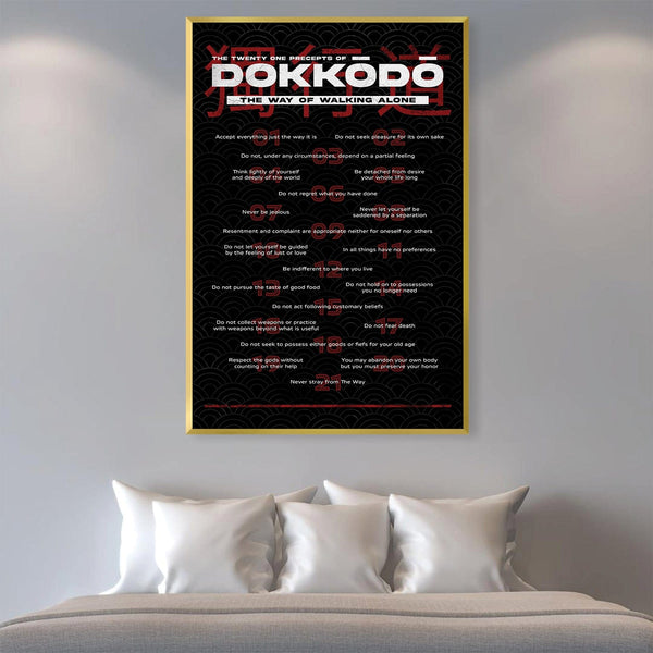 DOKKODO Black Canvas Art Clock Canvas