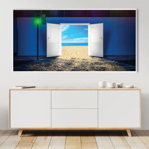 Doors to the Coast Canvas Art Clock Canvas