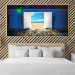 Doors to the Coast Canvas Art Clock Canvas