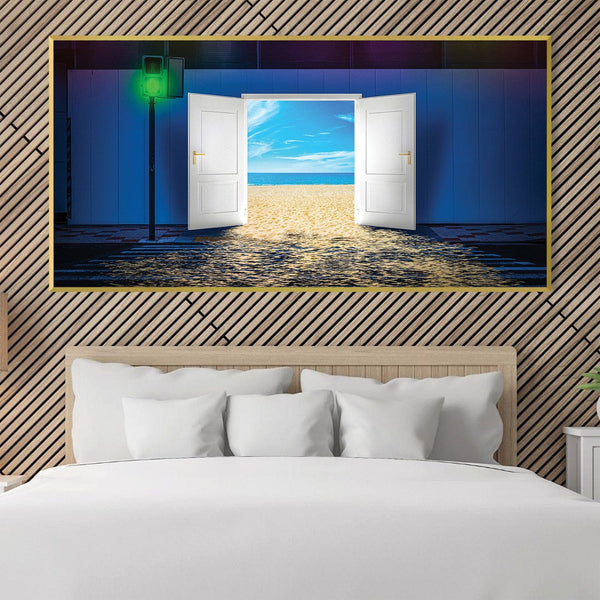 Doors to the Coast Canvas Art Clock Canvas