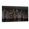 Dotted Metropolis Canvas Art Clock Canvas