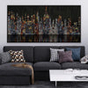Dotted Metropolis Canvas Art Clock Canvas