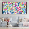 Drawn Hearts Canvas Art Clock Canvas