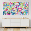 Drawn Hearts Canvas Art Clock Canvas
