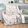 Drawn Lines Blanket Blanket Clock Canvas