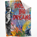 Dream Big Dreams Blanket Blanket 75 x 100cm Clock Canvas