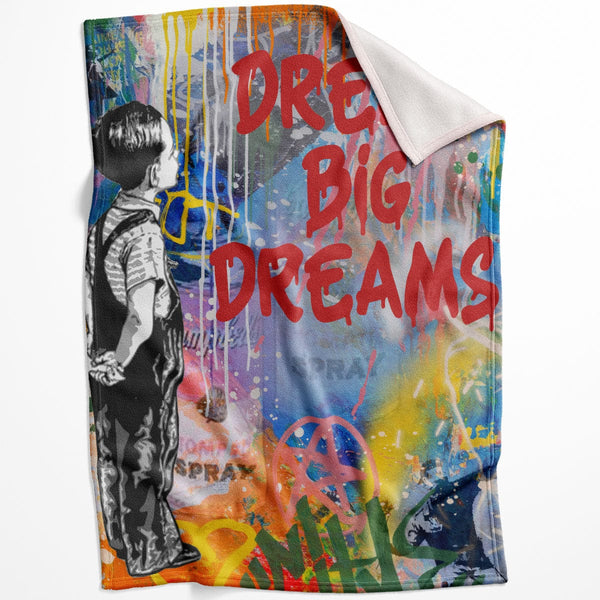 Dream Big Dreams Blanket Blanket 75 x 100cm Clock Canvas