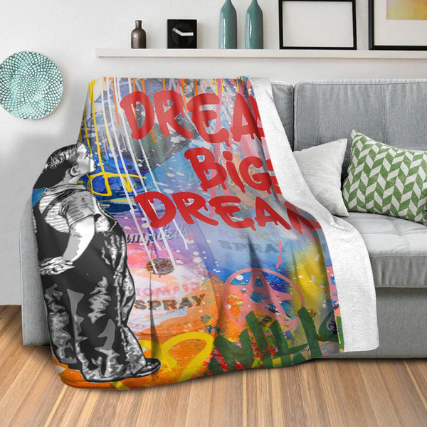 Dream Big Dreams Blanket Blanket Clock Canvas