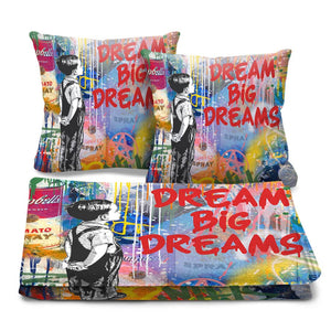 Dream Big Dreams Dream Home Bundle Bundle 2 Cushions & 1 Blanket Clock Canvas