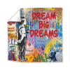 Dream Big Dreams Easy Build Frame Art Fabric Print Only / 24 x 24in Clock Canvas