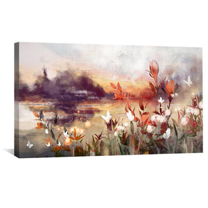 Dreamscape Meadow Canvas Art Clock Canvas