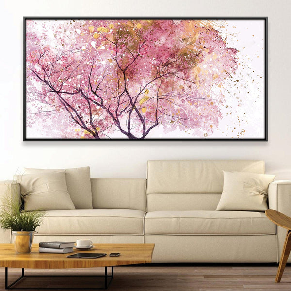 Dreamscape of the Cherry Twilight Canvas Art Clock Canvas