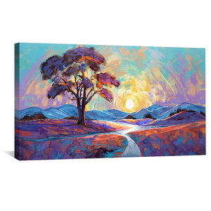 Dreamscape Path Canvas Art Clock Canvas