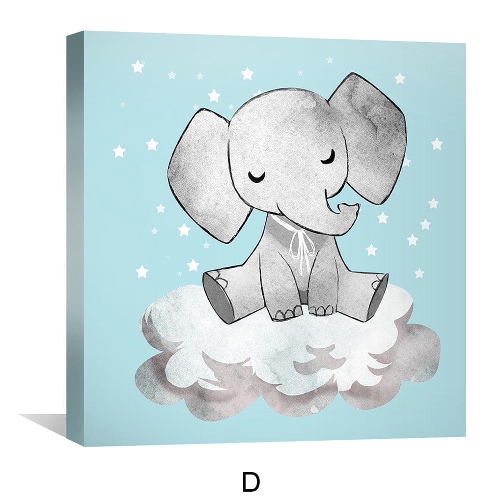 Dreamy Tuskers Canvas Art Clock Canvas