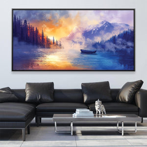 Drifting Dawn Canvas Art 20 x 10in / Canvas Clock Canvas