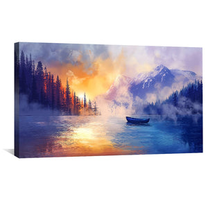 Drifting Dawn Canvas Art Clock Canvas