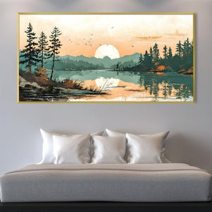 Dusk Reflections Canvas Art Clock Canvas