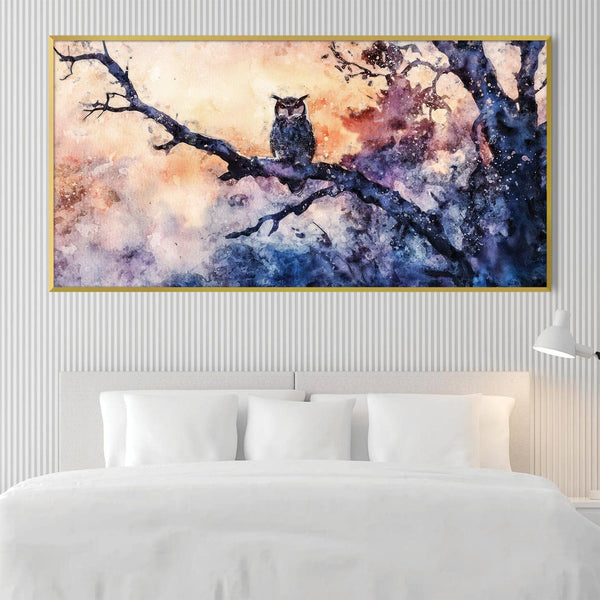 Dusk's Observer Canvas Art Clock Canvas