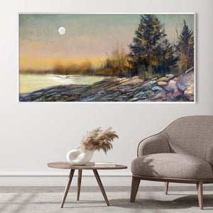 Dusk Shores Canvas Art Clock Canvas