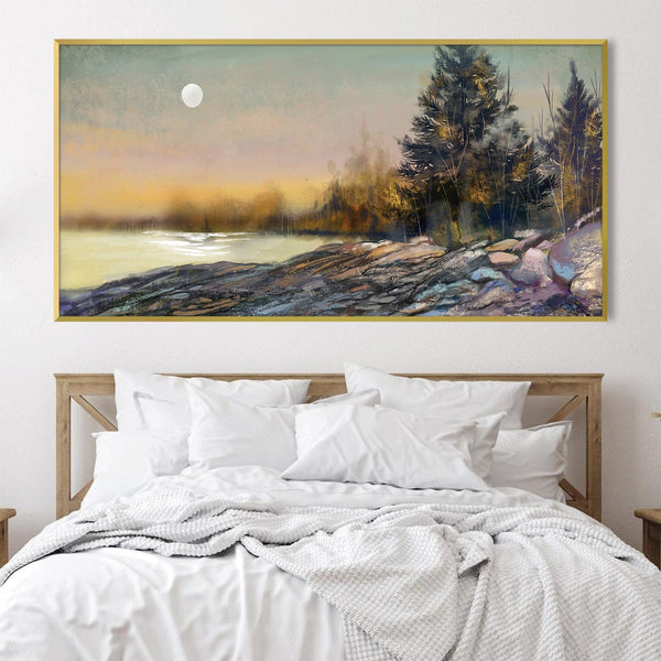 Dusk Shores Canvas Art Clock Canvas