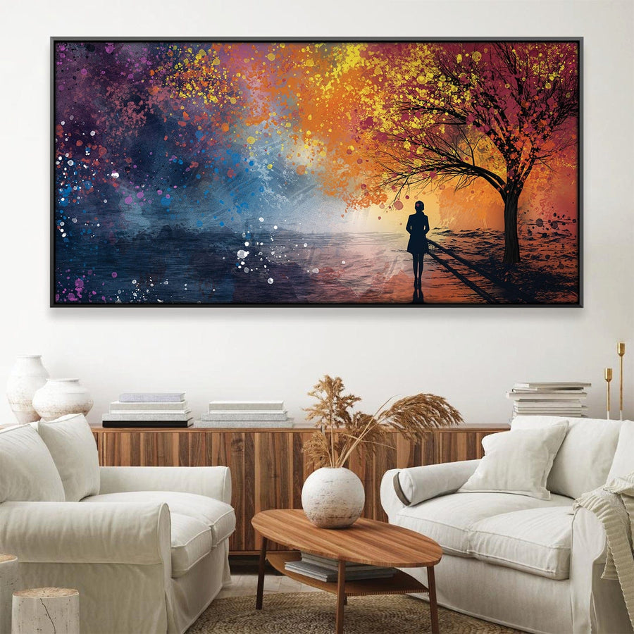 Dusks Palette Canvas Art Clock Canvas