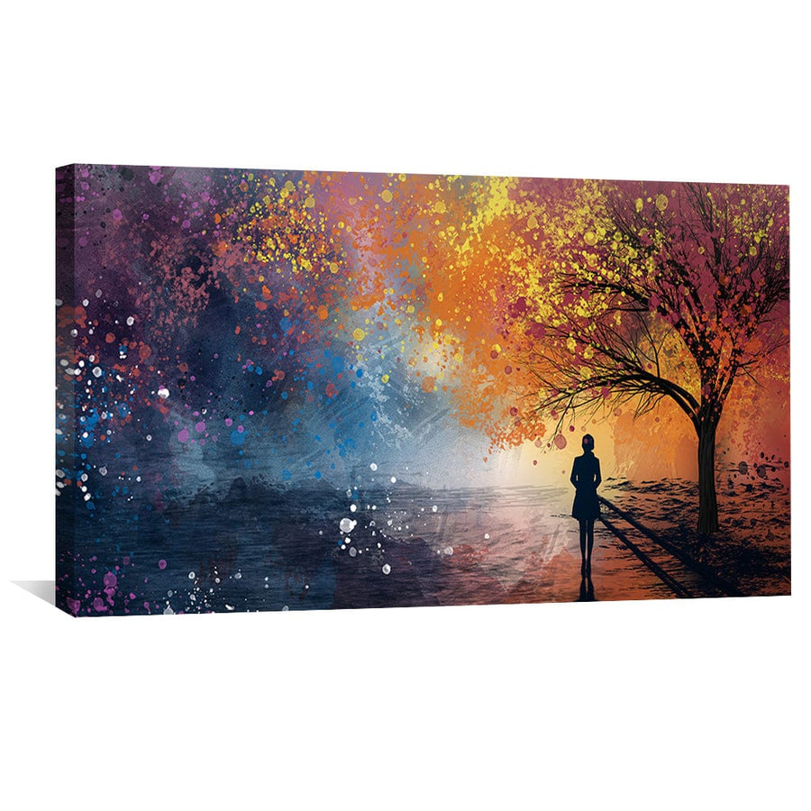 Dusks Palette Canvas Art Clock Canvas