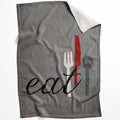 Eat Drink Love A Blanket Blanket 75 x 100cm Clock Canvas