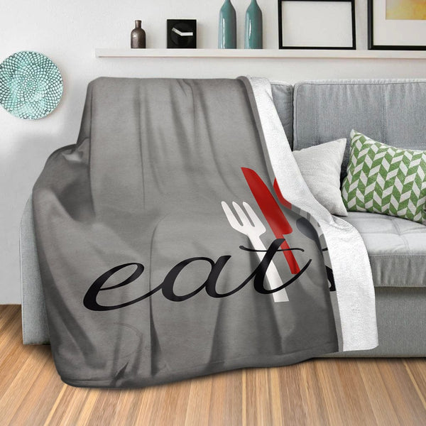 Eat Drink Love A Blanket Blanket Clock Canvas