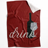 Eat Drink Love B Blanket Blanket 75 x 100cm Clock Canvas