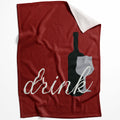 Eat Drink Love B Blanket Blanket 75 x 100cm Clock Canvas