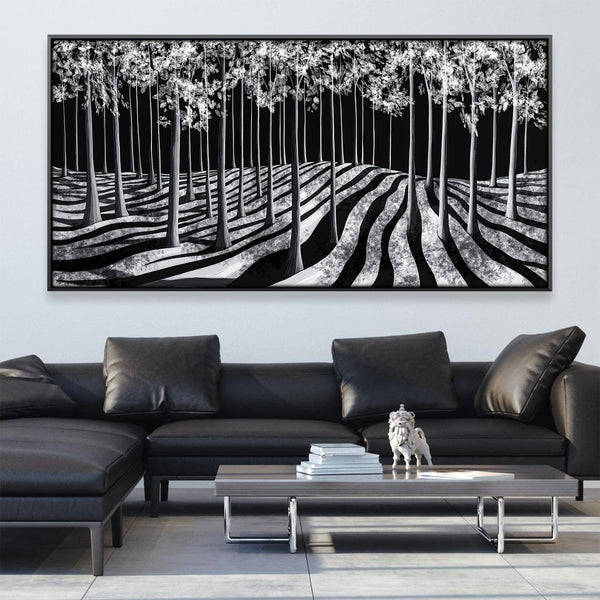 Ebony Ivory Forest Canvas Art 20 x 10in / Canvas Clock Canvas