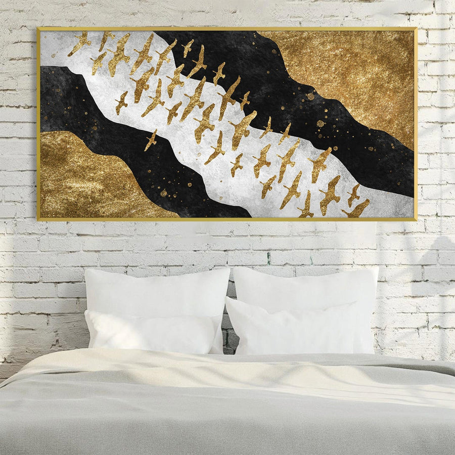 Eclipsed Flight Canvas Art Clock Canvas