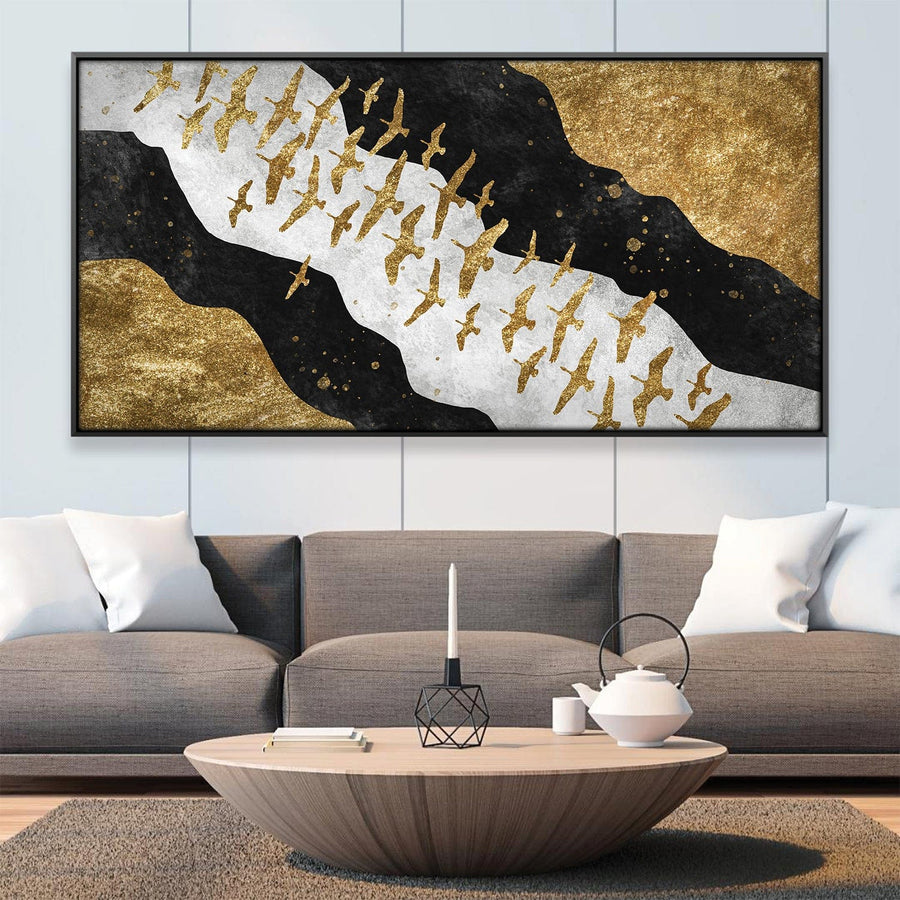 Eclipsed Flight Canvas Art Clock Canvas