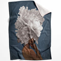 Elegant Woman A Blanket Blanket 75 x 100cm Clock Canvas