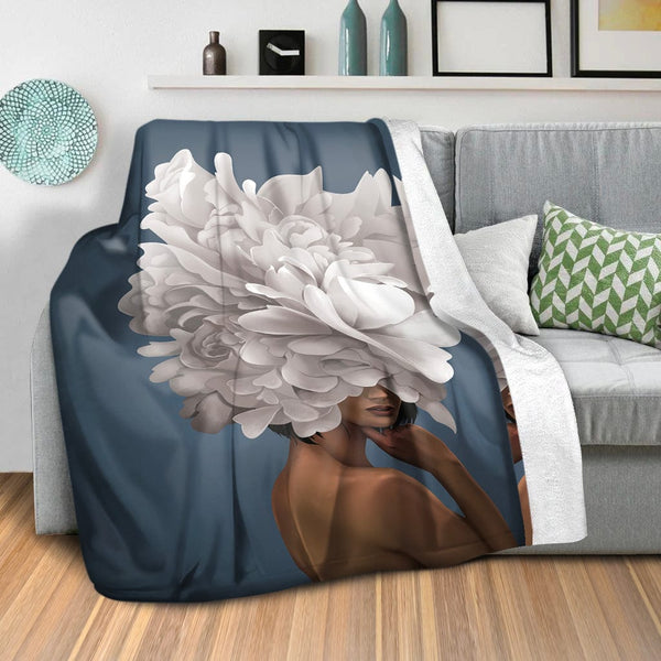 Elegant Woman A Blanket Blanket Clock Canvas