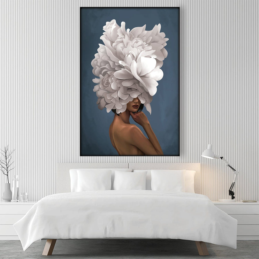 Elegant Woman A Easy Build Frame Art Easy Build Frame & Fabric Print / 24 x 36in Clock Canvas