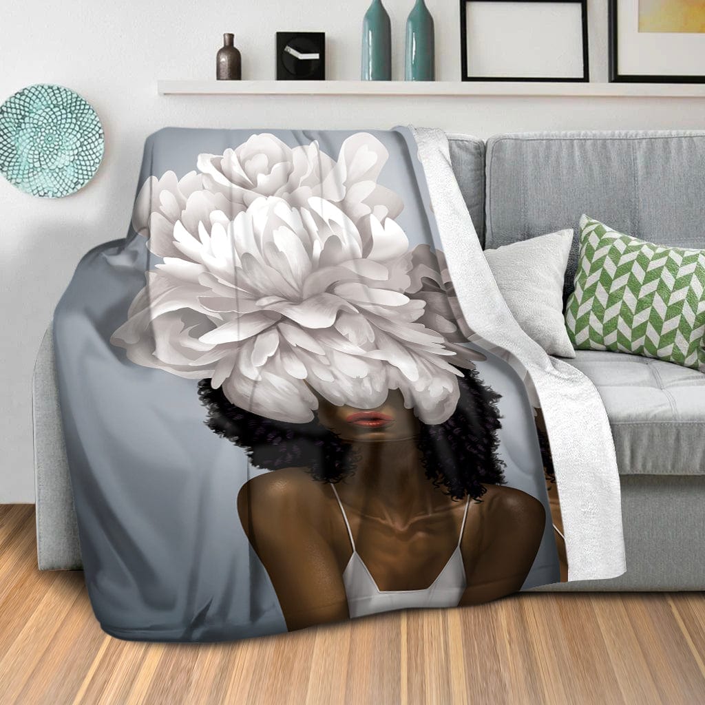 Elegant Woman B Blanket Blanket Clock Canvas