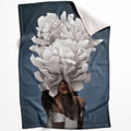 Elegant Woman C Blanket Blanket 75 x 100cm Clock Canvas