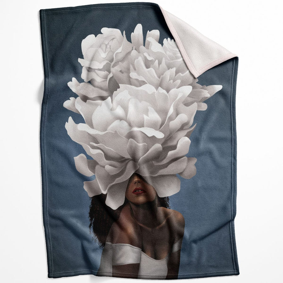 Elegant Woman C Blanket Blanket 75 x 100cm Clock Canvas