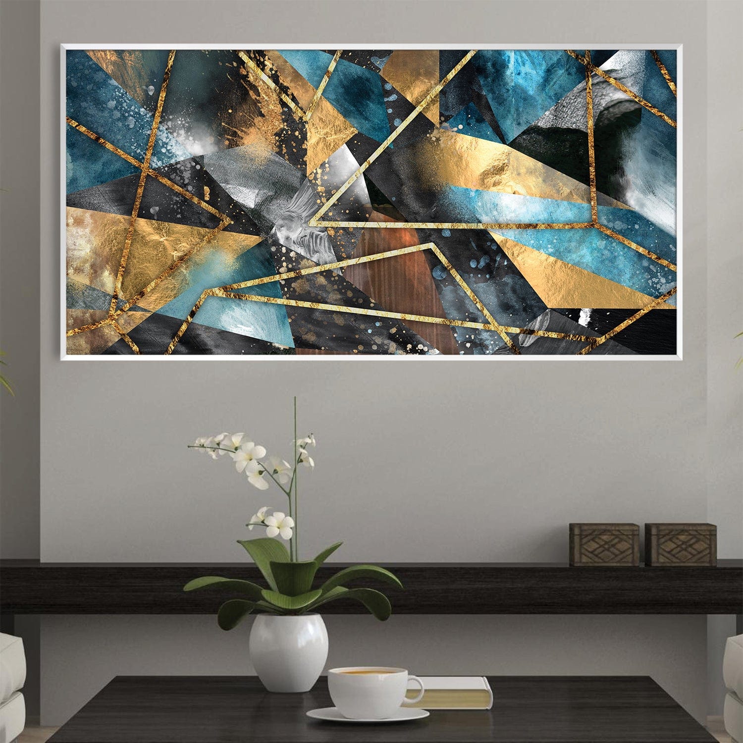 Elemental Intersection Canvas Art Clock Canvas