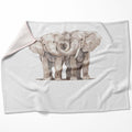 Elephant Love Blanket Blanket 75 x 100cm Clock Canvas
