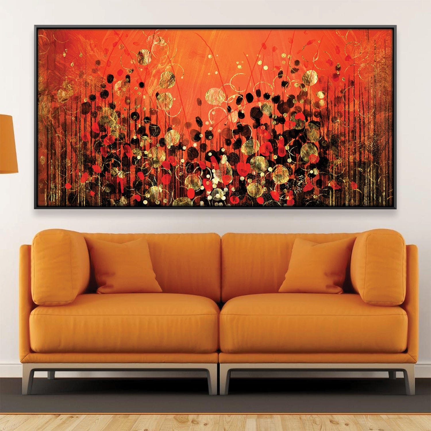 Ember Serenade Canvas Art Clock Canvas