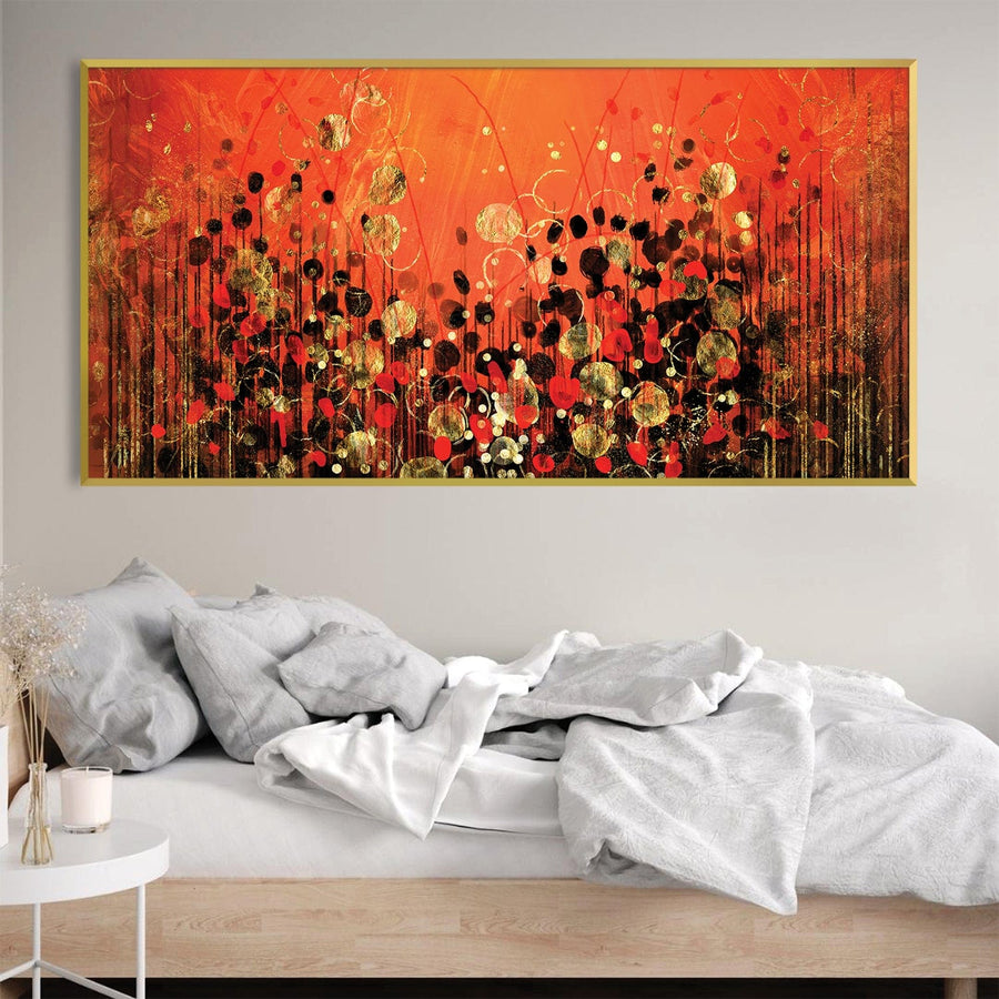 Ember Serenade Canvas Art Clock Canvas