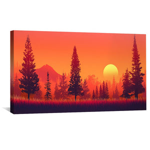 Ember Skies Canvas Art Clock Canvas