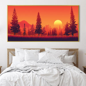 Ember Skies Canvas Art Clock Canvas