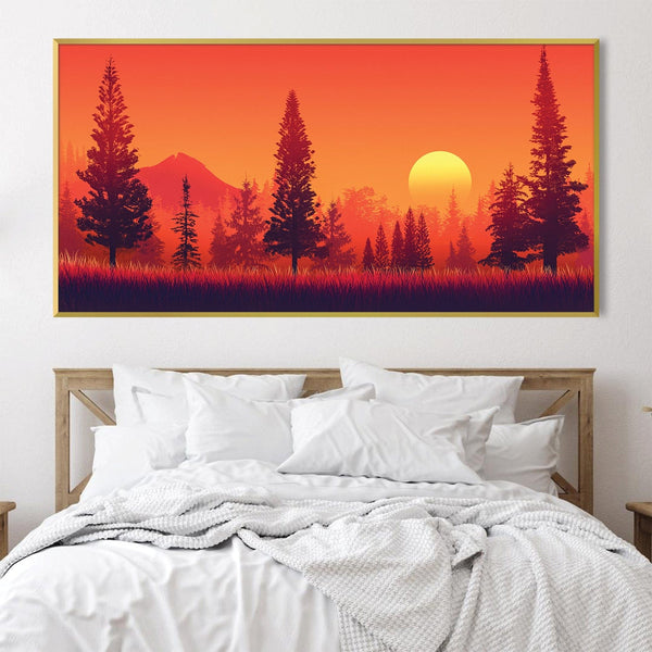 Ember Skies Canvas Art Clock Canvas