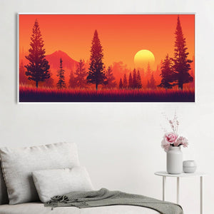 Ember Skies Canvas Art Clock Canvas